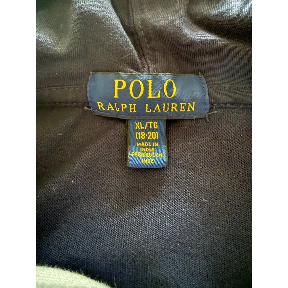 Polo Ralph Lauren Hoodie Boys XL 18-20/women's S navyRed Embroidered Logos